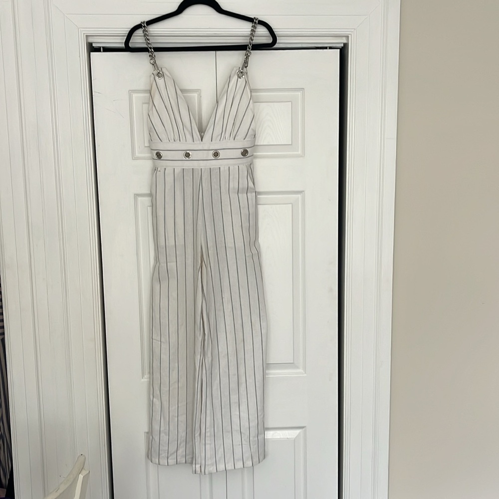 Carmar White Striped Jumpsuit